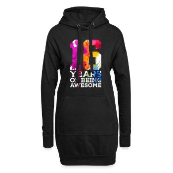 16 ANS D’ÊTRE GÉNIAL 16E ANNIVERSAIRE - Sweat-shirt à capuche long Femme - noir - Devant