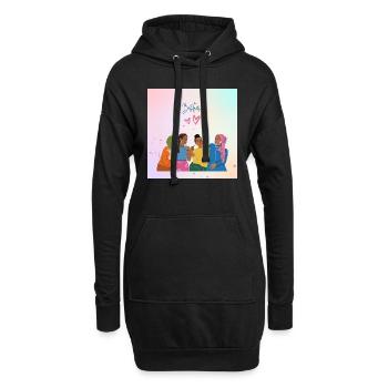 International Friendship Day Girls - Hoodie-Kleid - Schwarz - Vorne