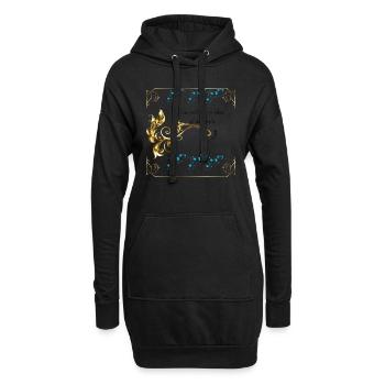 Famille - Sweat-shirt à capuche long Femme - noir - Devant