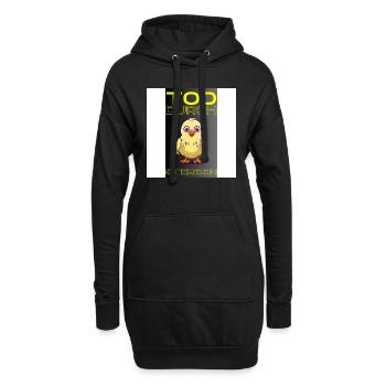 Psycho Küken - Hoodie-Kleid - Schwarz - Vorne
