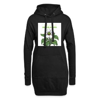 Paprika Pflanze König Blüte - Hoodie-Kleid - Schwarz - Vorne