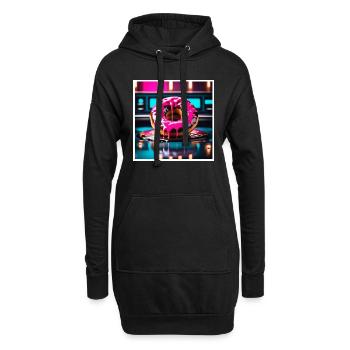 Donut 2 - Hoodie-Kleid - Schwarz - Vorne
