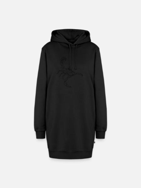 Skorpion - Hoodie-Kleid - Schwarz