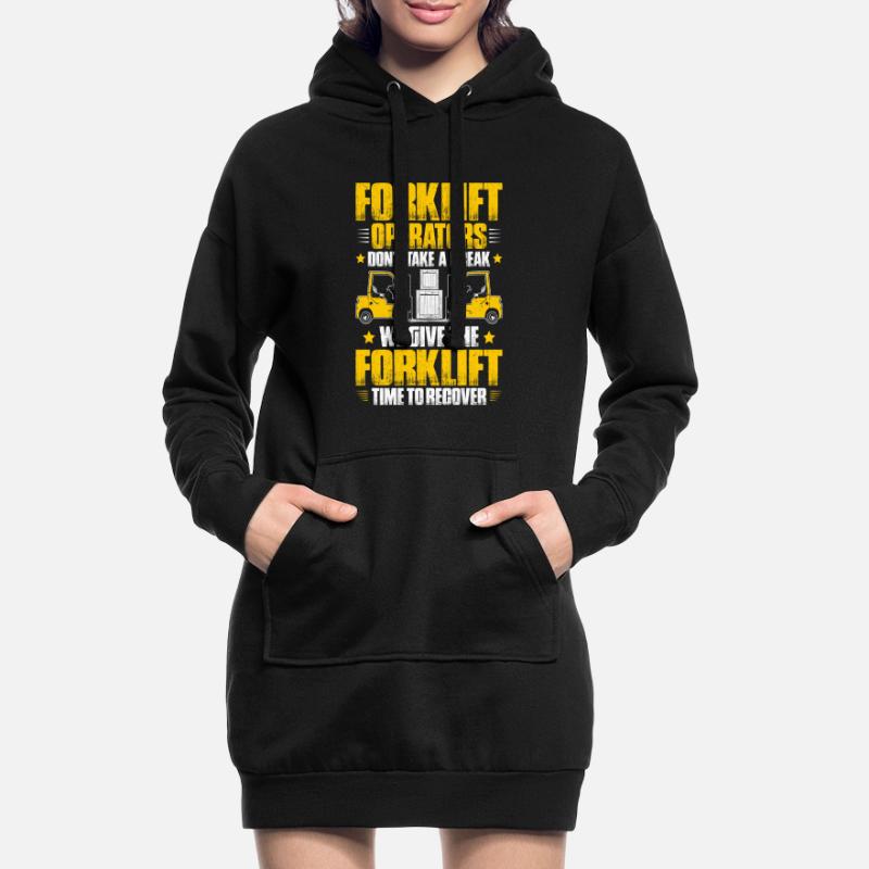 Staplerfahrer Gabelstaplerfahrer Forklift Operator Hoodie-Kleid