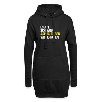Asphaltbauer Asphaltierer Schwarzstraßenbauer - Hoodie-Kleid - Schwarz - Vorne
