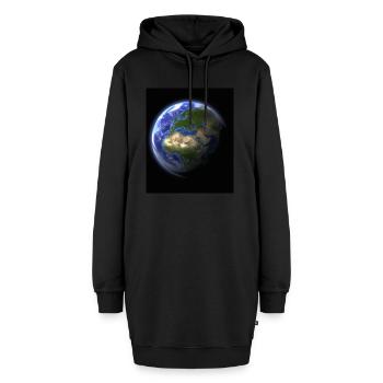 Erde - Hoodie-Kleid - Schwarz - Vorne