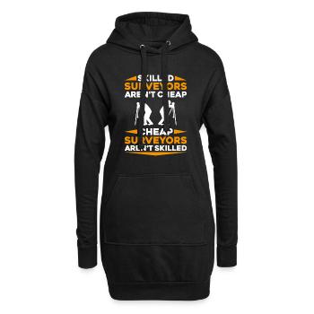 Vermessungstechniker Vermesser Arpenteur-géomètre - Sweat-shirt à capuche long Femme - noir - Devant