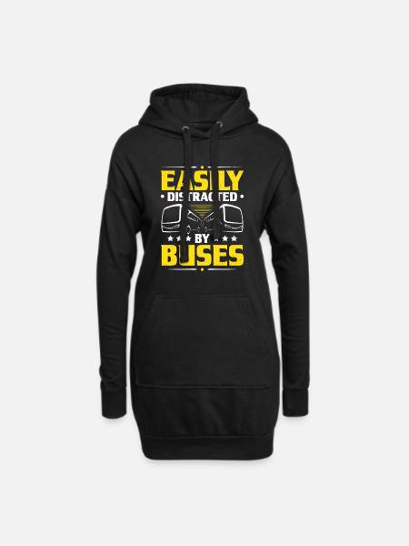 Bus Driver Bus Driver Busman School Bus Driver - Hoodie Dress - black