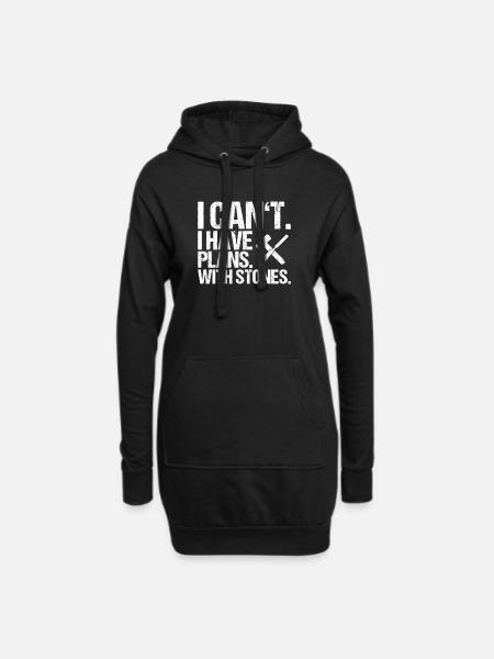 Steinmetz Steinbildhauer Stonemason Stone Mason - Hoodie-Kleid - Schwarz