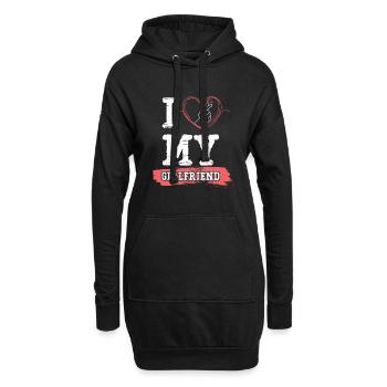 ich liebe meine freundin - Hoodie-Kleid - Schwarz - Vorne