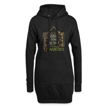 vegan tomaten gesund - Hoodie-Kleid - Schwarz - Vorne