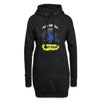 ice hockey sport goalie - Hoodie-Kleid - Schwarz - Vorne