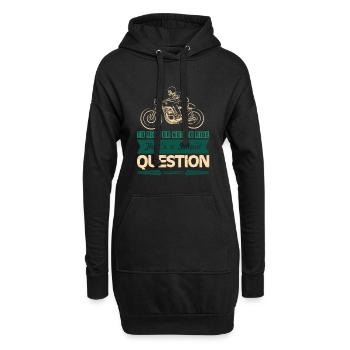 Moto Cool Dicton - Sweat-shirt à capuche long Femme - noir - Devant
