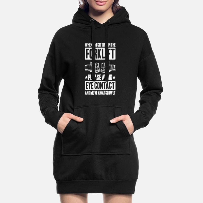 Staplerfahrer Gabelstaplerfahrer Forklift Operator Hoodie-Kleid