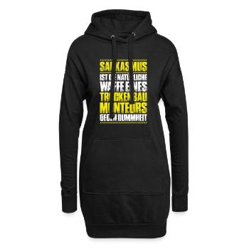 Trockenbaumonteur Trockenbau Drywaller - Hoodie-Kleid - Schwarz - Vorne