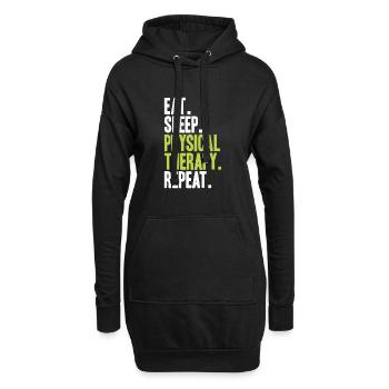 Physiotherapie Physiotherapeut Physical Therapist - Hoodie-Kleid - Schwarz - Vorne