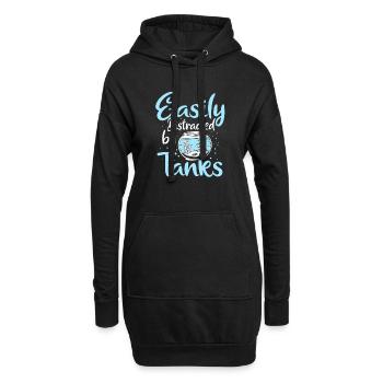 Aquaristique Aquariophile Aquarium Poissons Aquariophile - Sweat-shirt à capuche long Femme - noir - Devant