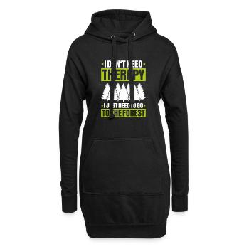 Forestier Forestier Forestier Travailleurs forestiers Forêt - Sweat-shirt à capuche long Femme - noir - Devant