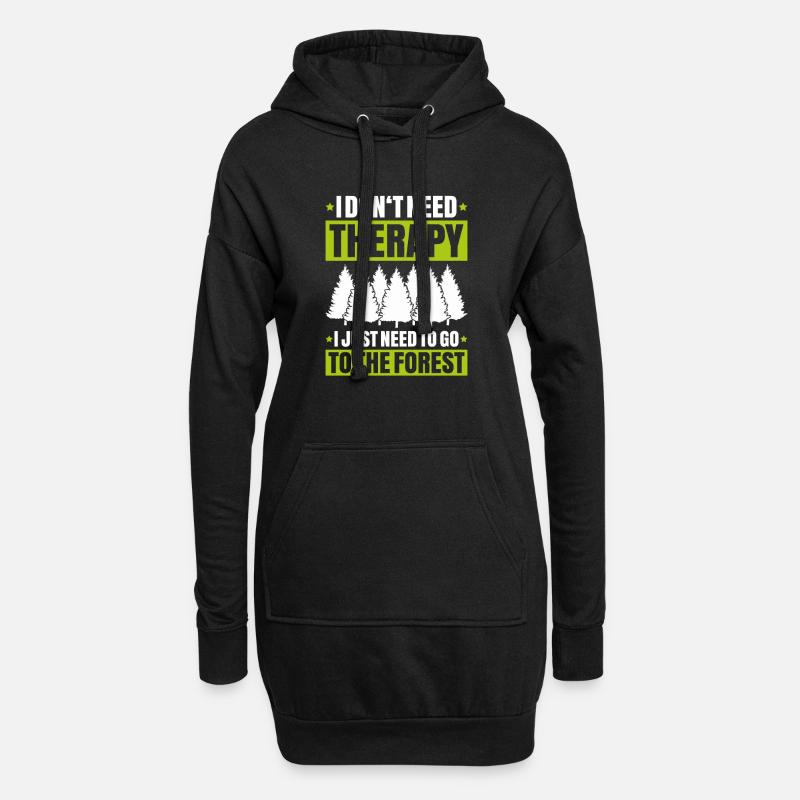 Forester Forestry Forester Forest workers Forest - Hoodie Dress - black