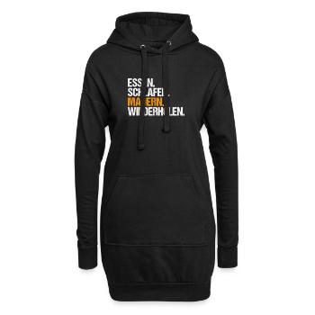 Maurer Maurermeister Mauerwerk Bricklayer Mason - Hoodie-Kleid - Schwarz - Vorne