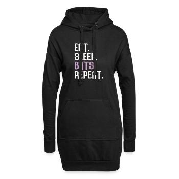 Fledermaus Fledermäuse Bat Bats Fledertier - Hoodie-Kleid - Schwarz - Vorne