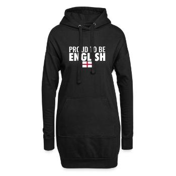 Proud To Be English Englische Flagge England - Hoodie-Kleid - Schwarz - Vorne