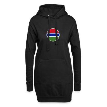 Gambie Drapeau gambien Gambier - Sweat-shirt à capuche long Femme - noir - Devant