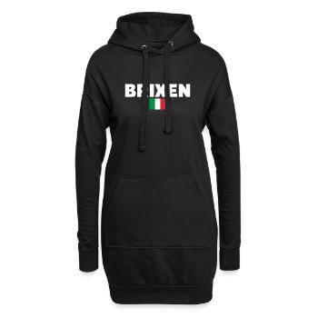 Brixen Italie Drapeau italien Italien - Sweat-shirt à capuche long Femme - noir - Devant