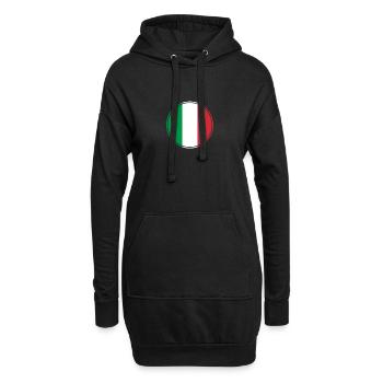 Italie Drapeau italien Italien - Sweat-shirt à capuche long Femme - noir - Devant