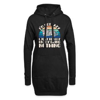 I'm Not Lazy I Just Really Enjoy Doing Nothing - Hoodie-Kleid - Schwarz - Vorne