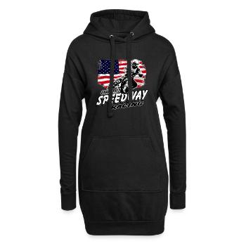 Speedway - USA Flag - Hoodie-Kleid - Schwarz - Vorne