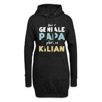 Dieser Geniale Papa Gehört Zu Ki... - Hoodie-Kleid - Schwarz - Vorne