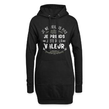 je ne vieillis pas anniversaire - Sweat-shirt à capuche long Femme - noir - Devant