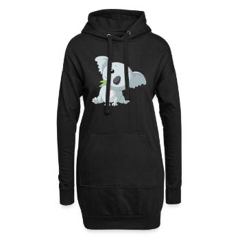 petit koala - Sweat-shirt à capuche long Femme - noir - Devant