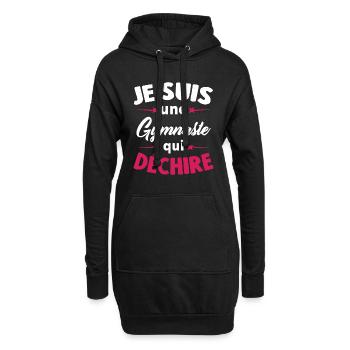 Je suis une Gymnaste qui déchire - Sweat-shirt à capuche long Femme - noir - Devant