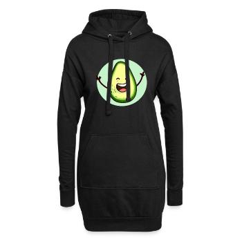 Avocat heureux - Sweat-shirt à capuche long Femme - noir - Devant