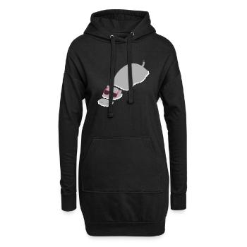 Chillin ‚Hippo - Hoodie-Kleid - Schwarz - Vorne