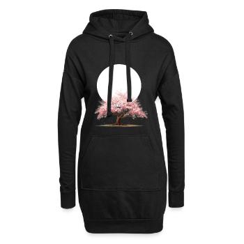 Cherry Tree - Hoodie-Kleid - Schwarz - Vorne
