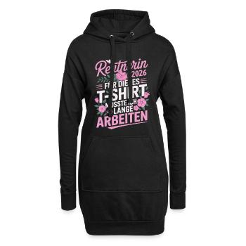 Rentnerin 2026 - Hoodie-Kleid - Schwarz - Vorne