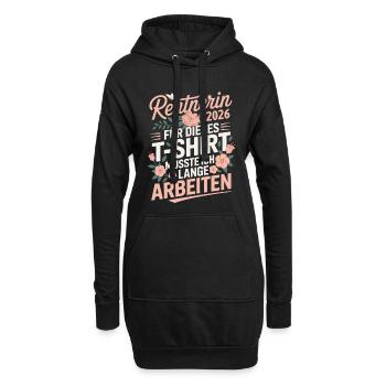 Retraité 2026 - Sweat-shirt à capuche long Femme - noir - Devant