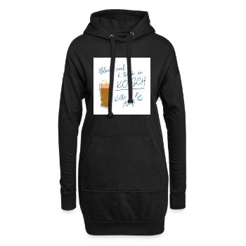 Bleib cool Kölsch Design, Karneval ein Leben lang  - Hoodie-Kleid - Schwarz - Vorne