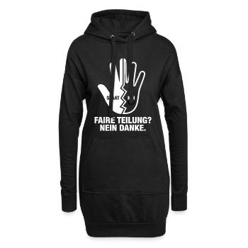 Faire Teilung Nein Danke - Hoodie-Kleid - Schwarz - Vorne