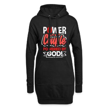 Retro Herz Valentinstag Design Liebe - Hoodie-Kleid - Schwarz - Vorne