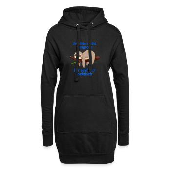 Lustiges Faultier T-Shirt | Langsam & Humor - Hoodie-Kleid - Schwarz - Vorne