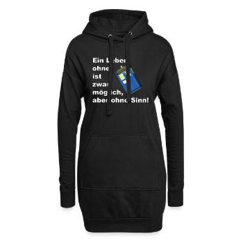 ein leben ohne tardis - Hoodie-Kleid - Schwarz - Vorne