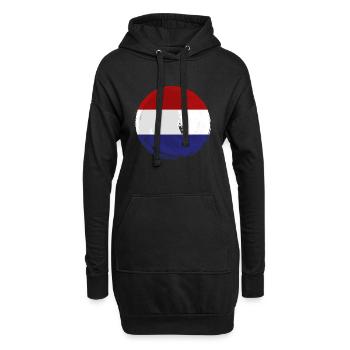 Pays-Bas Drapeau Hollande Drapeau néerlandais - Sweat-shirt à capuche long Femme - noir - Devant
