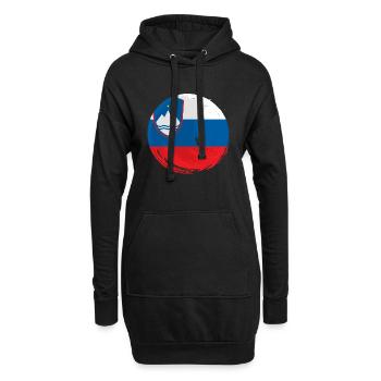 Slowenien Flagge Balkan Slowenische Fahne Vintage - Hoodie-Kleid - Schwarz - Vorne