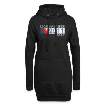 Retro SiFi Legendary depuis mai 2011 - Anniversaire - Sweat-shirt à capuche long Femme - noir - Devant