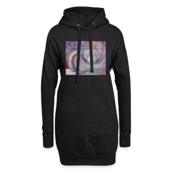 ARC EN CIEL - Sweat-shirt à capuche long Femme - noir - Devant