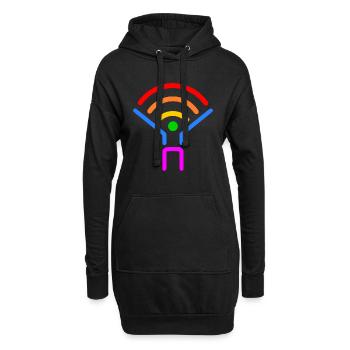 Lgbt - Hoodie-Kleid - Schwarz - Vorne